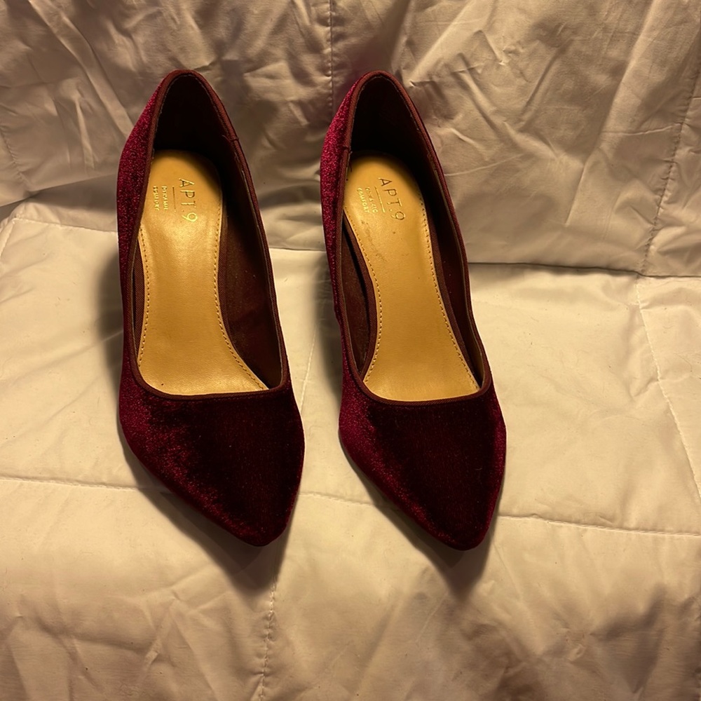 Velvet heels